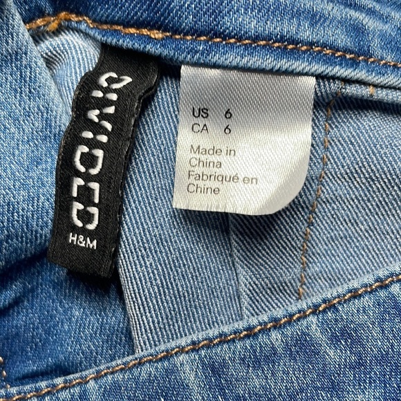 Denim Jeans Stretchy Y2k 90’s Skirt Slit Size 6 - Picture 3 of 6